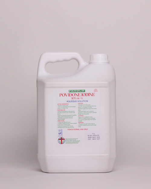 Povidone Iodine 10% w/v.